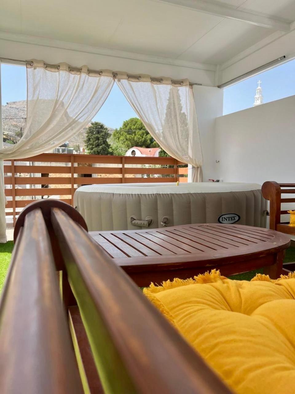 Villa Patitiri Traditional House With Hot Tub Archangelos  Luaran gambar